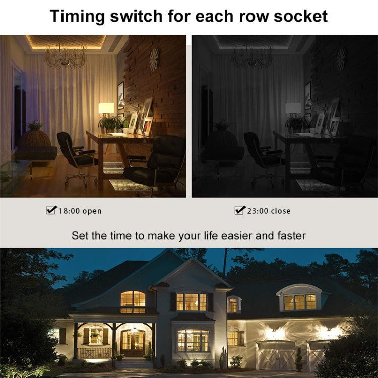 WIFI 13A SM-SO301-K 4 Holes + 4 USB Multi-purpose Smart Power Strip, UK Plug - Smart Socket by buy2fix | Online Shopping UK | buy2fix