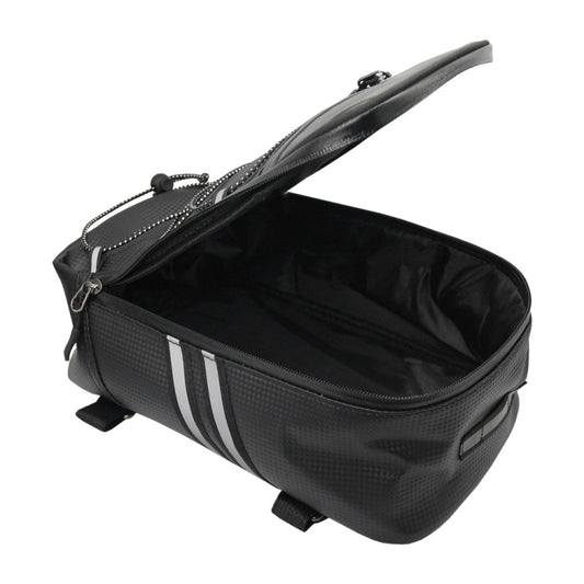 Motorcycle Waterproof PU Leather Rack Rear Carrier Bag, Capacity: 8L with Rain Cover by buy2fix