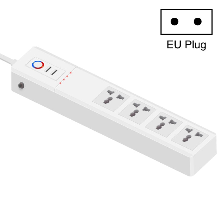 WiFi 10A SM-SO306-M 4 Holes + 2 USB Multi-purpose Smart Power Strip(EU Plug) - Smart Socket by buy2fix | Online Shopping UK | buy2fix