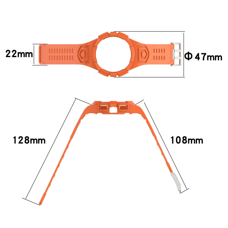 For Samsung Galaxy Watch4 44mm Silicone Integrated Watch Band(Black) - Watch Bands by buy2fix | Online Shopping UK | buy2fix