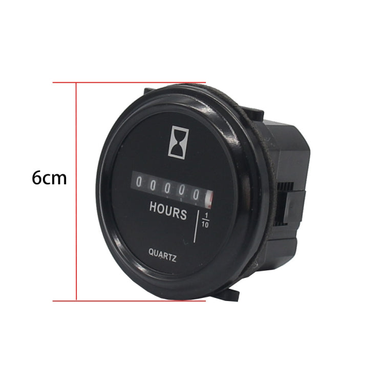 Mechanical Chronograph Marine Boat Engine Round ACDC Truck Chrono Hour Meter - Engines & Engine Parts by buy2fix | Online Shopping UK | buy2fix