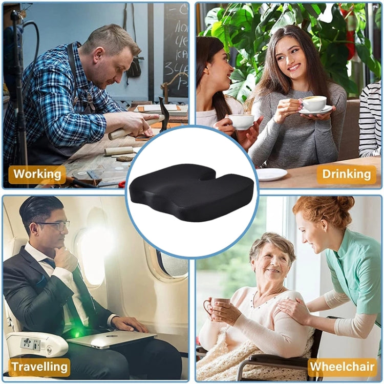 Soft U-shaped cushion Ergonomic Seat, Model:Mesh Style(Black) by buy2fix