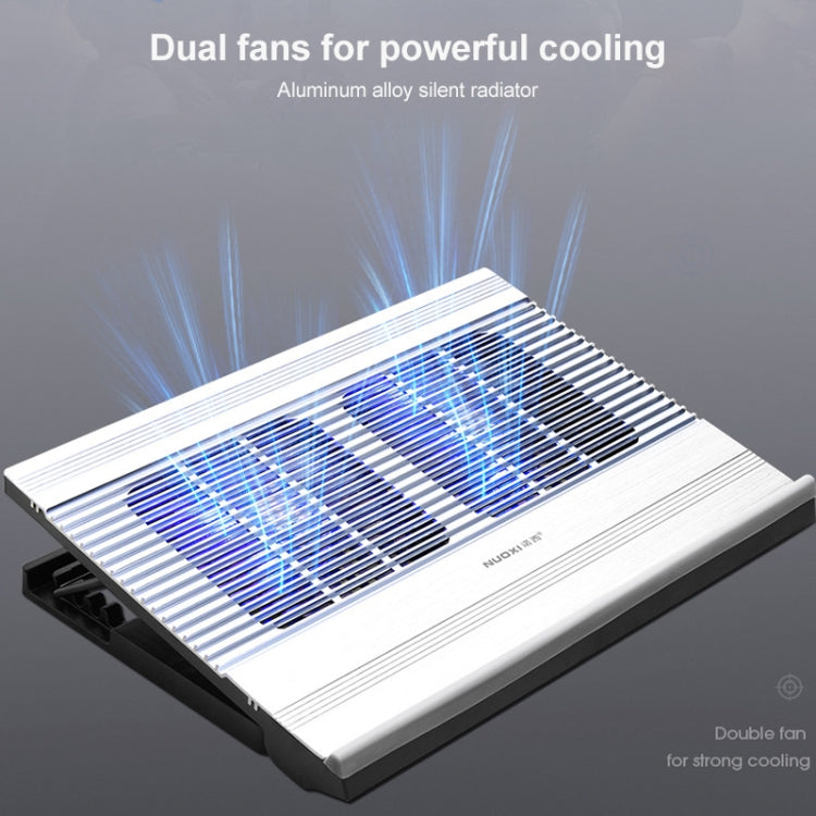 T10 Aluminum Alloy Multi Gear Adjustable Laptop Radiator(Black) - Fan Cooling by buy2fix | Online Shopping UK | buy2fix