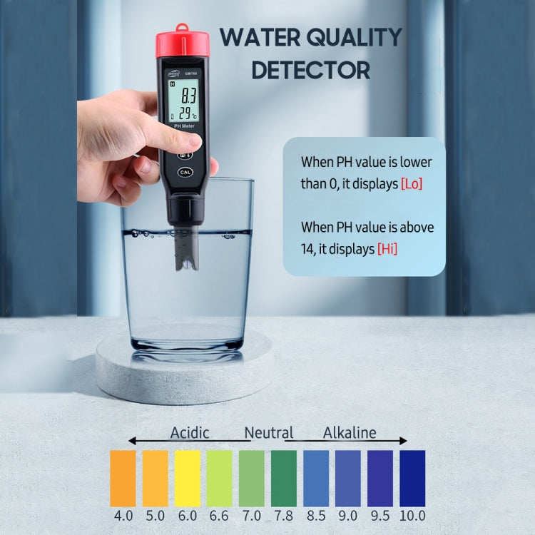 BENETECH GM760 Digital PH Meter Tester - Air & Water Quality Tester by BENETECH | Online Shopping UK | buy2fix