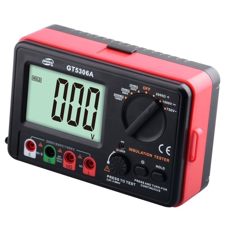 BENETECH GT5306A Insulation Resistance Tester, Battery Not Included - Battery & Resistance Tester by BENETECH | Online Shopping UK | buy2fix