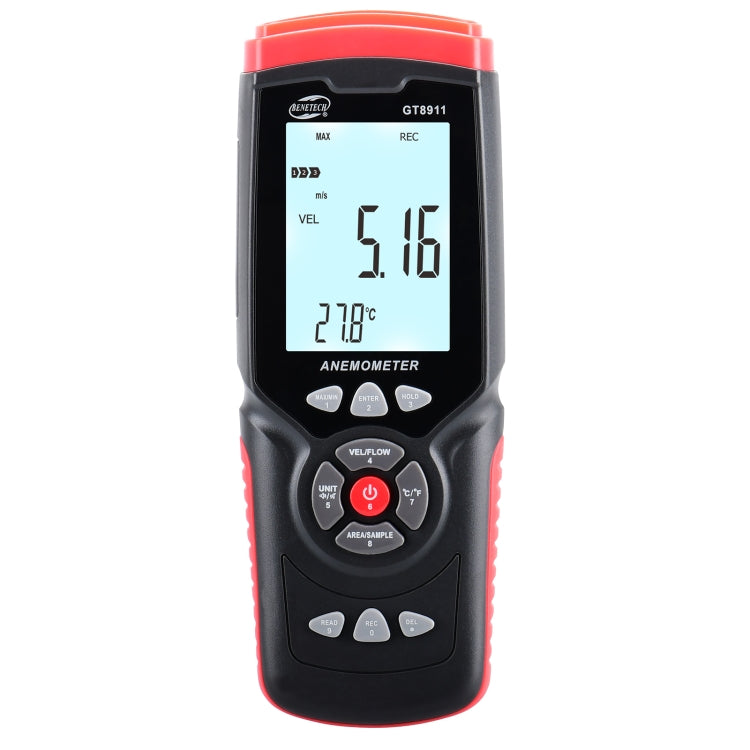 BENETECH GT8911 Handheld Digital LCD Hot Wire Anemometer - Tachometers & Anemometer by BENETECH | Online Shopping UK | buy2fix