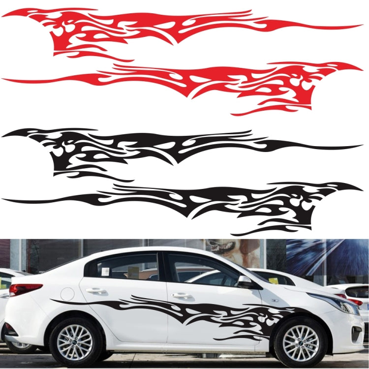 2 PCS/Set D-144 Fire Element Pattern Car Modified Decorative Sticker(Black) by buy2fix