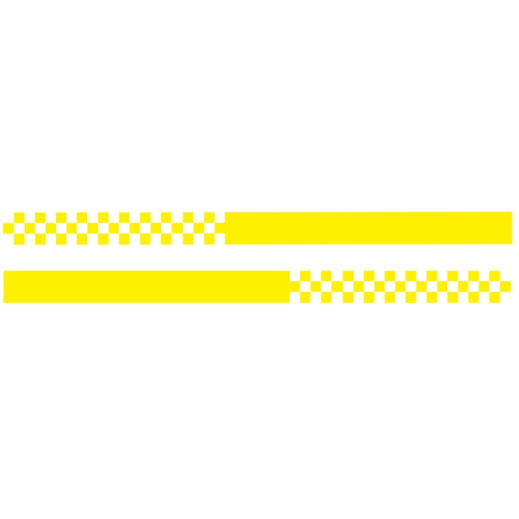 2 PCS/Set D-282 Waistline Pattern Car Modified Decorative Sticker(Yellow) - Decorative Sticker by buy2fix | Online Shopping UK | buy2fix
