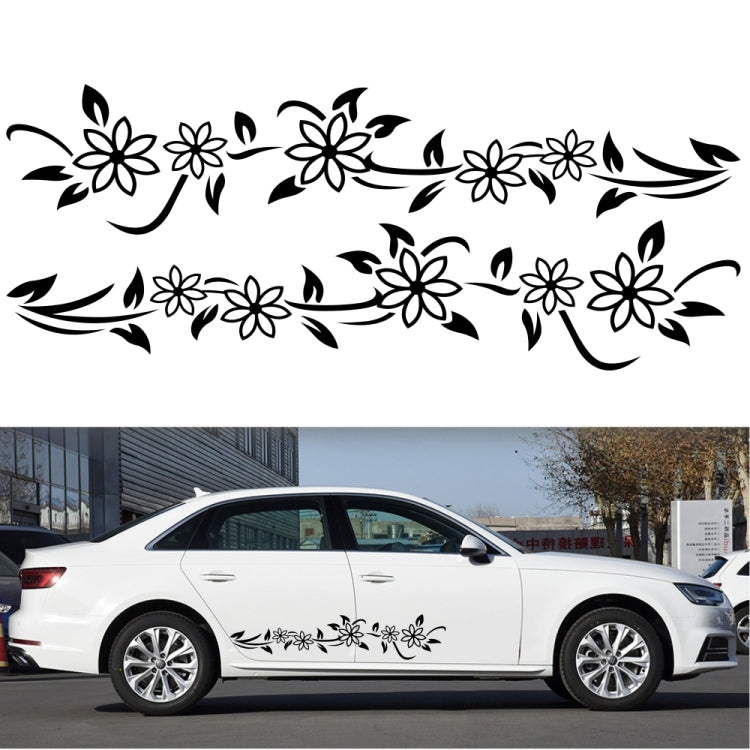 2 PCS/Set D-378 Flower Totem Pattern Car Modified Decorative Sticker(Red) by buy2fix