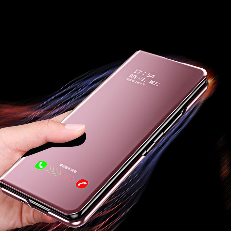 For Samsung Galaxy Z Fold4 Double Electroplating Flip Mirror Shockproof Phone Case(Black) by buy2fix