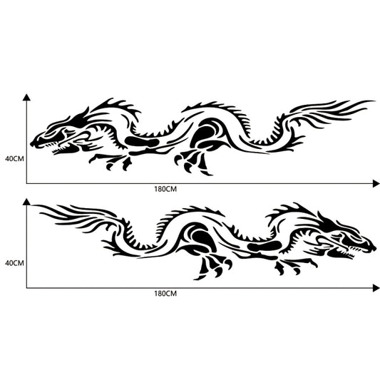 2 PCS/Set D-418 Dragon Totem Tribe Pattern Car Modified Decorative Sticker(Black) by buy2fix