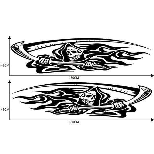 2 PCS/Set D-435 Grim Reaper Pattern Car Modified Decorative Sticker(Black) by buy2fix