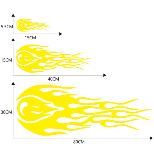 D-451 Car Modified Side Door Front Rear Bumpers Rearview Mirror Decorative Sticker(Yellow) by buy2fix