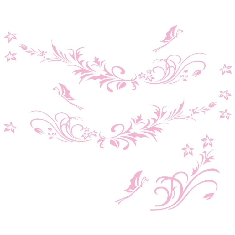 D-462 Butterfly Loves Flowers Pattern Car Modified Decorative Sticker(Pink) - Decorative Sticker by buy2fix | Online Shopping UK | buy2fix