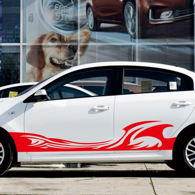 2 PCS/Set D-467 Waves Pattern Car Modified Decorative Sticker(Red) by buy2fix