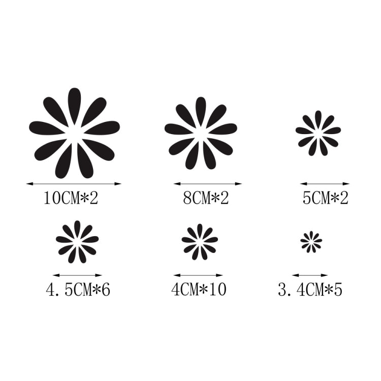 2 PCS/Set D-483 Flower Pattern Car Modified Decorative Sticker(Black) - Decorative Sticker by buy2fix | Online Shopping UK | buy2fix