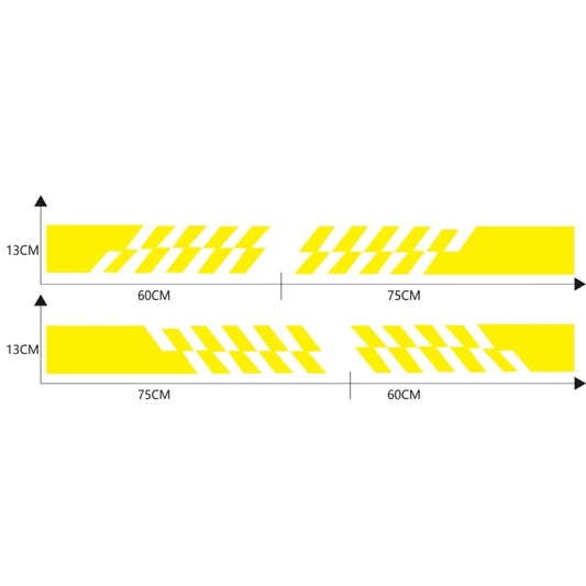 2 PCS/Set D-487 Stripe Pattern Car Modified Decorative Sticker(Yellow) by buy2fix