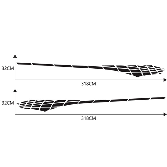 2 PCS/Set D-501 Plaid Pattern Car Modified Decorative Sticker(Black) by buy2fix