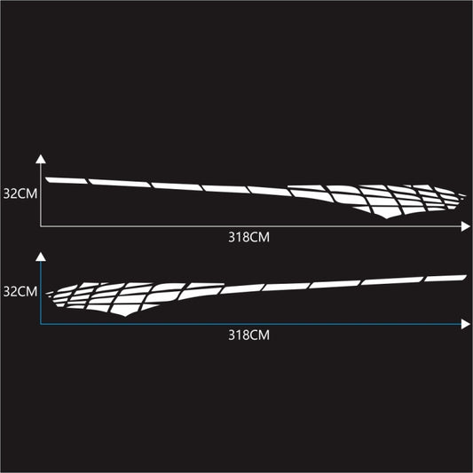 2 PCS/Set D-501 Plaid Pattern Car Modified Decorative Sticker(White) by buy2fix