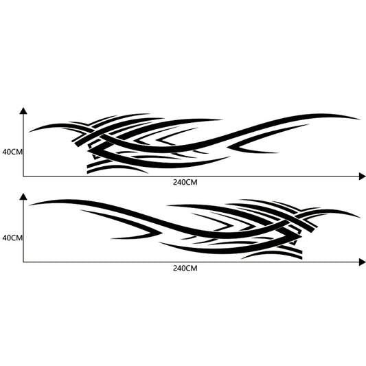 2 PCS/Set D-503 Totem Pattern Car Modified Decorative Sticker(Black) by buy2fix