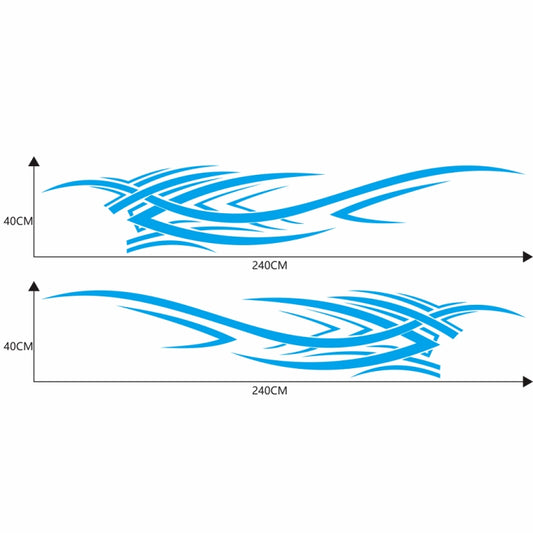 2 PCS/Set D-503 Totem Pattern Car Modified Decorative Sticker(Blue) by buy2fix