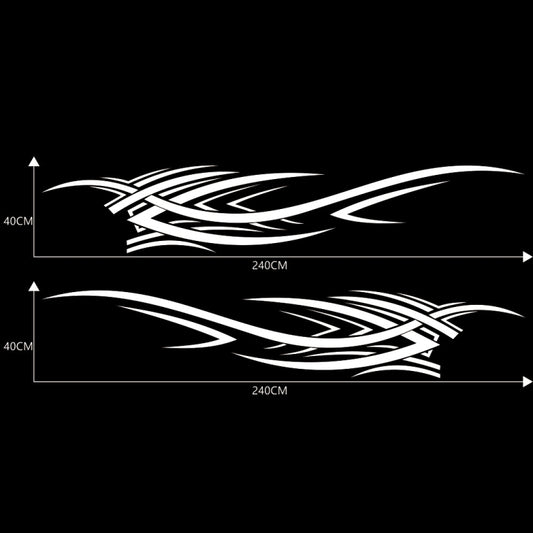 2 PCS/Set D-503 Totem Pattern Car Modified Decorative Sticker(White) by buy2fix