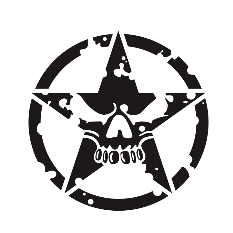 D-520 Star Pattern Car Modified Hood Decorative Sticker(Black) - Decorative Sticker by buy2fix | Online Shopping UK | buy2fix