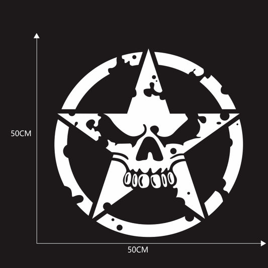 D-520 Star Pattern Car Modified Hood Decorative Sticker(White) by buy2fix