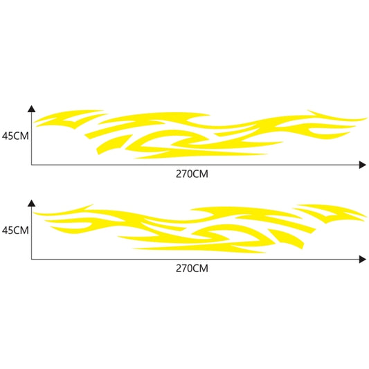 2 PCS/Set D-521 Fire Totem Pattern Car Modified Decorative Sticker(Yellow) by buy2fix