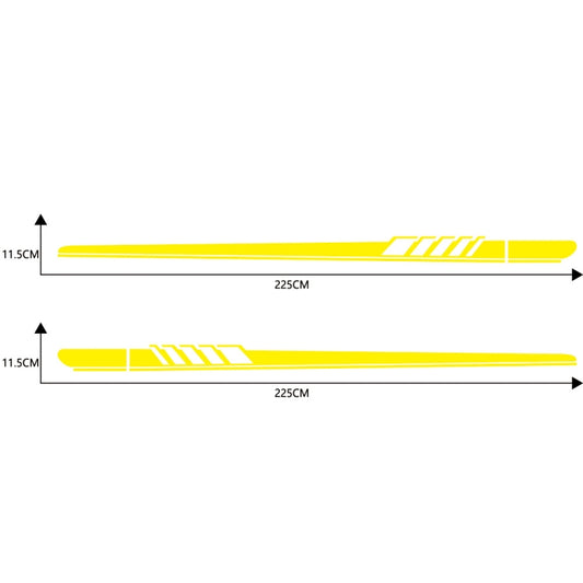 2 PCS/Set D-608 Stripe Pattern Car Modified Decorative Sticker(Yellow) by buy2fix