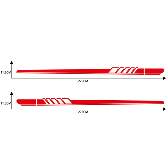 2 PCS/Set D-608 Stripe Pattern Car Modified Decorative Sticker(Red) by buy2fix