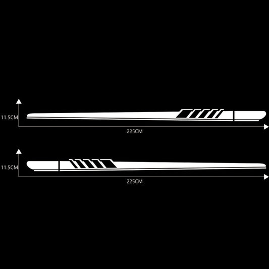2 PCS/Set D-608 Stripe Pattern Car Modified Decorative Sticker(White) by buy2fix