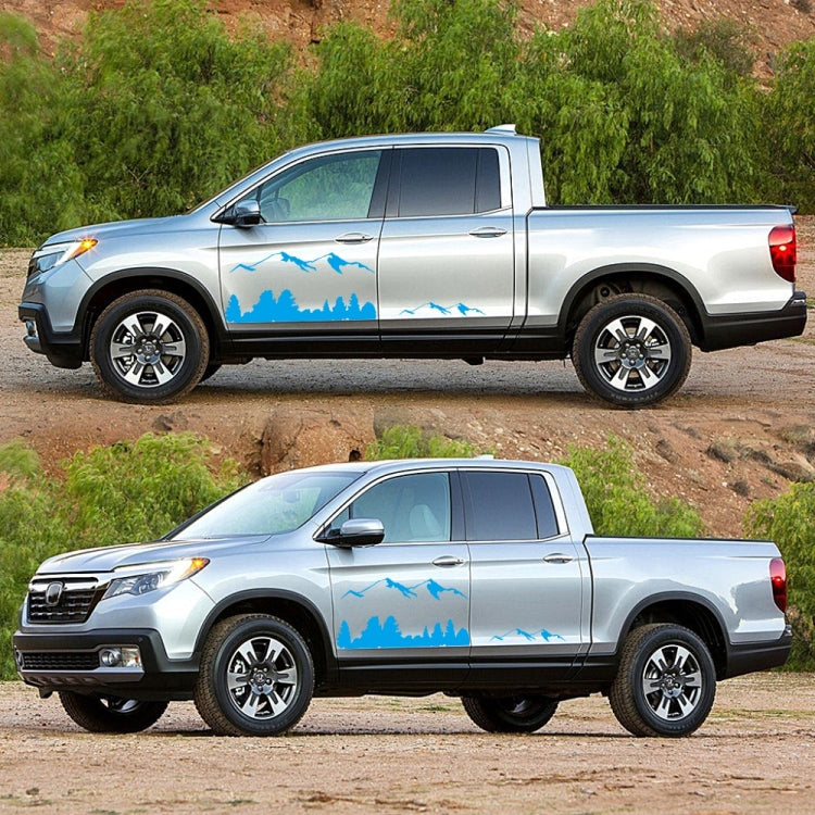 2 PCS/Set D-684 Mountain Totem Pattern Car Modified Decorative Sticker(Blue) - Decorative Sticker by buy2fix | Online Shopping UK | buy2fix