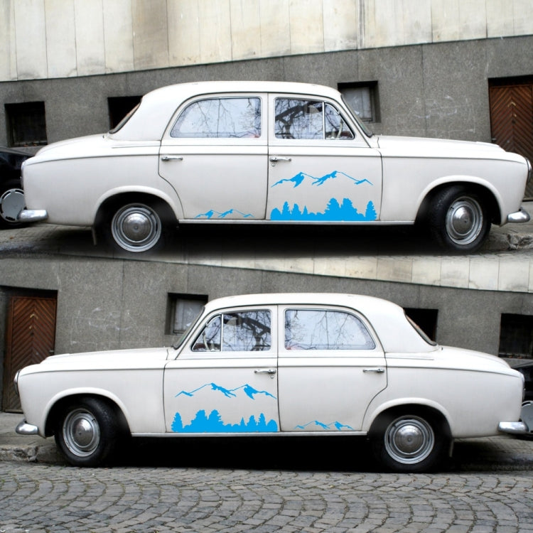 2 PCS/Set D-684 Mountain Totem Pattern Car Modified Decorative Sticker(Blue) - Decorative Sticker by buy2fix | Online Shopping UK | buy2fix