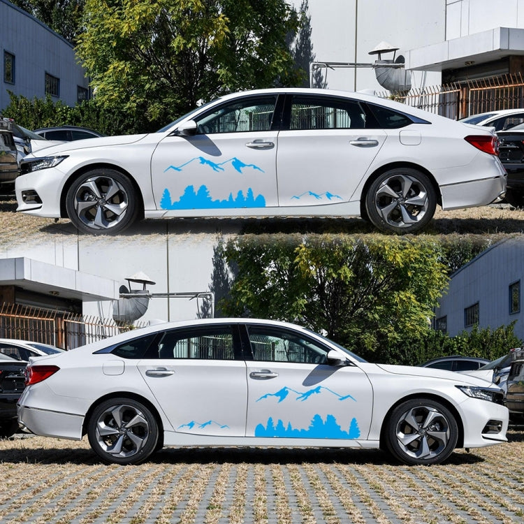 2 PCS/Set D-684 Mountain Totem Pattern Car Modified Decorative Sticker(Blue) - Decorative Sticker by buy2fix | Online Shopping UK | buy2fix