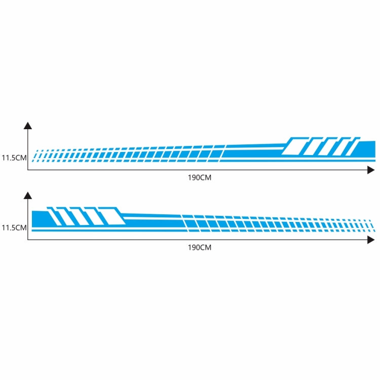 2 PCS/Set D-707 Striped Totem Pattern Car Modified Decorative Sticker(Blue) - Decorative Sticker by buy2fix | Online Shopping UK | buy2fix