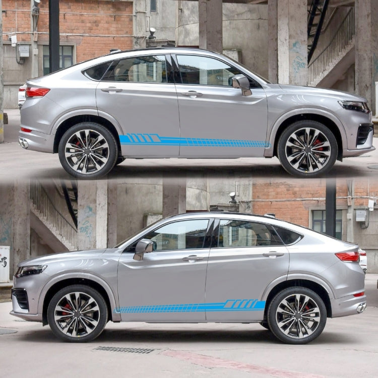 2 PCS/Set D-707 Striped Totem Pattern Car Modified Decorative Sticker(Blue) - Decorative Sticker by buy2fix | Online Shopping UK | buy2fix