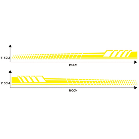 2 PCS/Set D-707 Striped Totem Pattern Car Modified Decorative Sticker(Yellow) by buy2fix