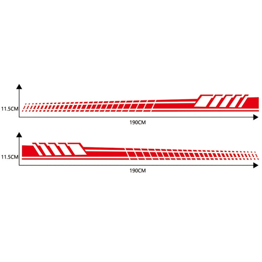 2 PCS/Set D-707 Striped Totem Pattern Car Modified Decorative Sticker(Red) by buy2fix