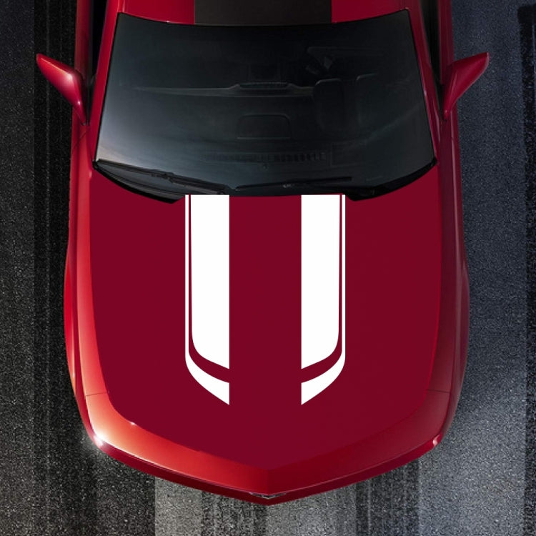 D-711 Stripe Pattern Car Modified Hood Decorative Sticker(White) - Decorative Sticker by buy2fix | Online Shopping UK | buy2fix