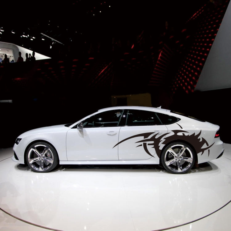 2 PCS/Set D-719 Flame Hot Wheel Pattern Car Modified Decorative Sticker(Black) by buy2fix