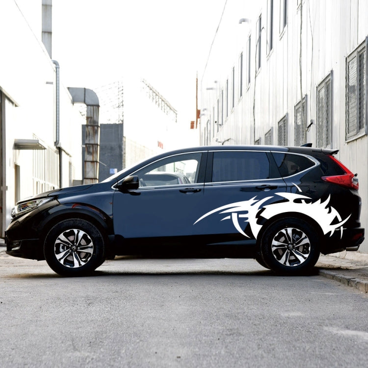 2 PCS/Set D-719 Flame Hot Wheel Pattern Car Modified Decorative Sticker(White) by buy2fix