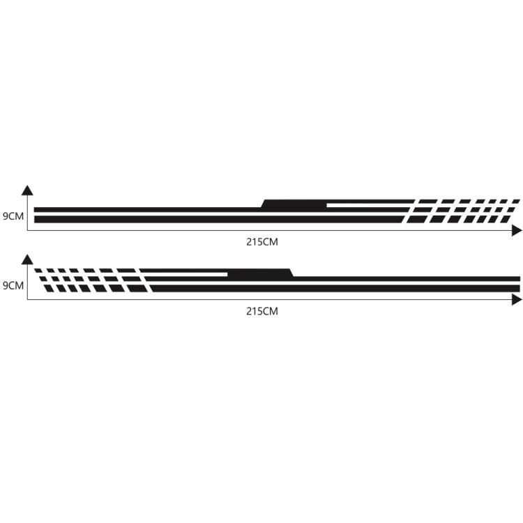D-730 Stripe Pattern Car Modified Decorative Sticker(Black) - Decorative Sticker by buy2fix | Online Shopping UK | buy2fix