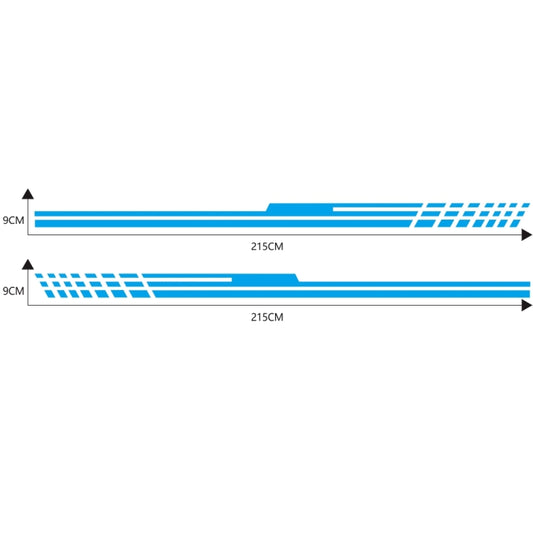 D-730 Stripe Pattern Car Modified Decorative Sticker(Blue) by buy2fix
