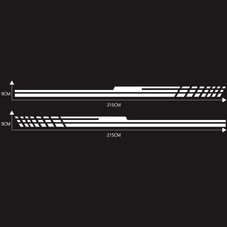 D-730 Stripe Pattern Car Modified Decorative Sticker(White) - Decorative Sticker by buy2fix | Online Shopping UK | buy2fix