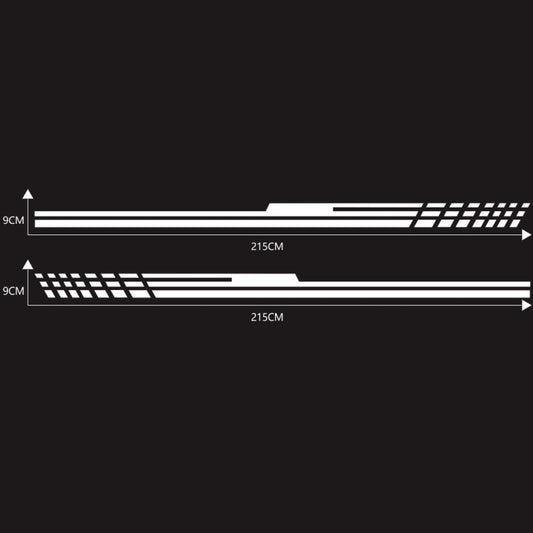 D-730 Stripe Pattern Car Modified Decorative Sticker(White) by buy2fix