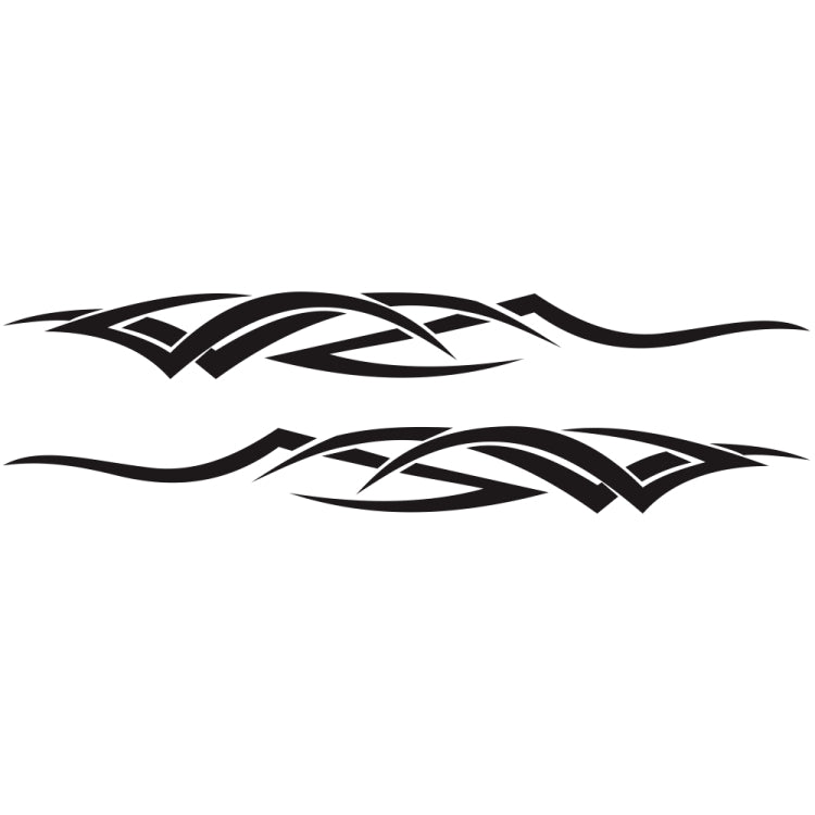 2 PCS/Set D-731 Totem Pattern Car Modified Decorative Sticker(Black) - Decorative Sticker by buy2fix | Online Shopping UK | buy2fix