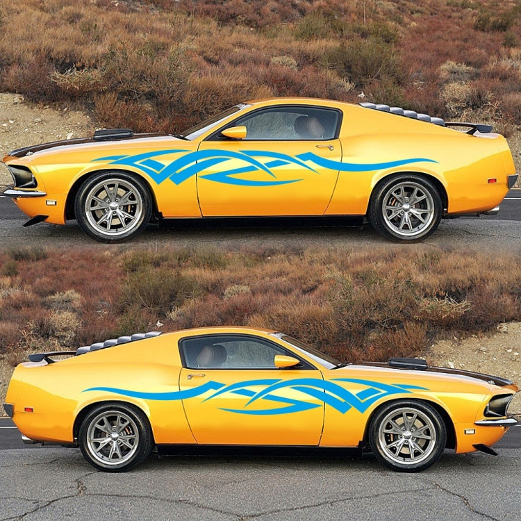 2 PCS/Set D-731 Totem Pattern Car Modified Decorative Sticker(Blue) - Decorative Sticker by buy2fix | Online Shopping UK | buy2fix