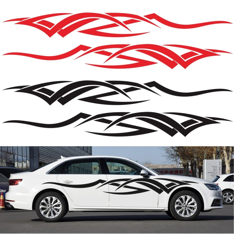 2 PCS/Set D-731 Totem Pattern Car Modified Decorative Sticker(White) by buy2fix