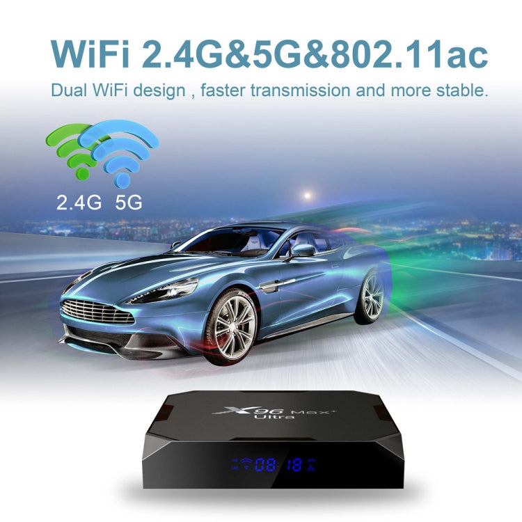 X96 Max+ Ultra 4GB+64GB Amlogic S905X4 8K Smart TV BOX Android 11.0 Media Player, Plug Type:US Plug - Others by buy2fix | Online Shopping UK | buy2fix